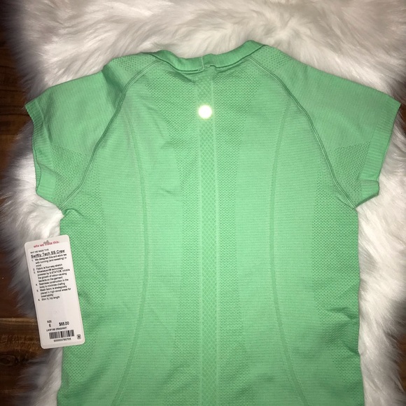 Nwt lululemon Swiftly Tech Short Sleeve Crew green - Picture 6 of 6